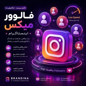 فالوور میکس اینستاگرام (کم سرعت) (باکیفیت) | قیمت برای ۱۰۰ عدد
