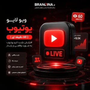 ویو لایو یوتیوب (60 دقیقه ای) | قیمت برای ۱۰۰ عدد