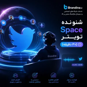 شنونده Space توییتر (30 دقیقه) | قیمت برای ۱۰۰ عدد